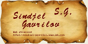 Sinđel Gavrilov vizit kartica